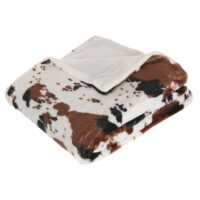 Plaid fausse fourrure vache 130x160cm--Marron-Five Simply smart