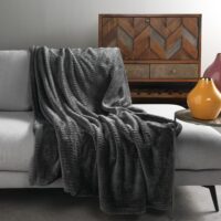 Plaid gris 150x200 cm--Taupe-Dutch Decor