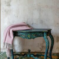 Plaid laine divin parme 130x180 cm--Rouge-Anne de Solène