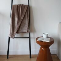 Plaid polaire coloris taupe 130x170 cm--Marron-Dodo