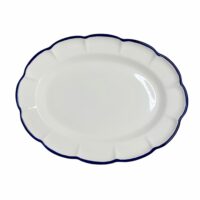 Plat ovale en céramique bleu-Céramique-Bleu-Arcucci