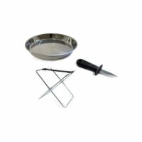 Plateau avec support et couteau à huitres--Gris-Saveur Et Degustation