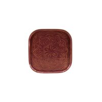 Plateau en fer avec motifs en relief violet 26cm--Violet-Hashtag Déco