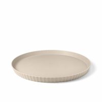 Plateau en polypropylène gris opaque diam. 40cm-Polypropylène-Taupe-BlimPlus