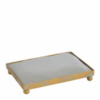 Plateau rectangulaire tapissier - gris--Gris-Mathilde M