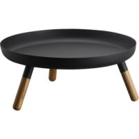 Plateau rond en métal avec pieds tower noir-Métal-Noir-Yamazaki