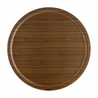 Plateau rond viventium noyer diamètre 38 cm--Marron-ARY
