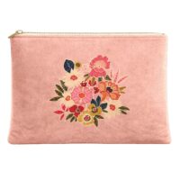 Pochette plate en velours
