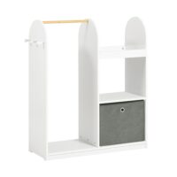 Portant vêtements  effet bois blanc-Bois-Blanc-SoBuy
