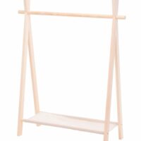 Portant vêtements en bois H100cm-Bois-Marron-Wadiga