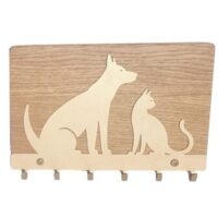 Porte-clés en métal doré et chêne huilé-Métal-Beige-WOODEK
