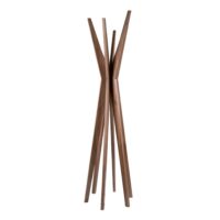 Porte-manteau effet bois noyer-Bois-Marron-Angel Cerda