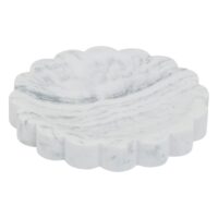 Porte-savon  - effet marbre en résine blanc 12 x 12-Résine-Blanc-Home Maison