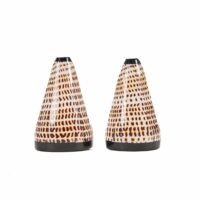 Porte-sel et poivre coquillage marron 4x2x10cm-Coquillage-Beige-Bazar Bizar