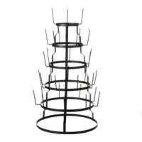 Porte-tasses noir fer h76xl44xl44cm--Noir-Mica Decorations