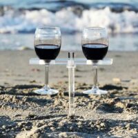 Porte-verre transparent pour deux 2 verres-Verre-Transparent-Les jardins de la comtesse