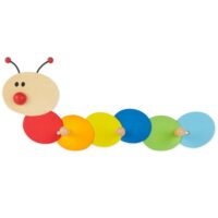 Portemanteau enfant chenille en bois