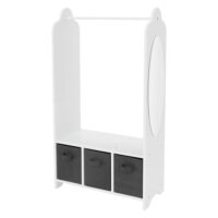 Portemanteau pour enfants 63x30x115cm blanc-gris foncé design spatial--Multicolore-ECD Germany