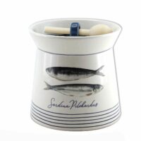 Pot à sel en faïence avec cuillère en bois-Faïence-Blanc-Faye