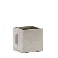 Pot béton cubique gris clair 17x17x17 cm-Béton-Gris-Serax
