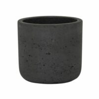 Pot charlie xs noir effet béton 12 cm fibre argile-Argile-Noir-Pottery Pots