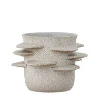 Pot de fleurs en grès blanc cassé h15cm--Beige-Bloomingville