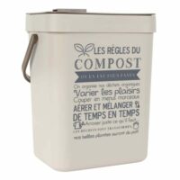 Poubelle  à compost 5l avec accroche--Beige-Altobuy