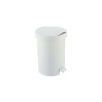 Poubelle à pédale 5l zodiac blanc--Blanc-Sunware