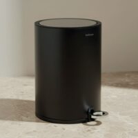 Poubelle à pédale noire 3l--Noir-Bath Bazaar