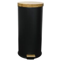 Poubelle de cuisine à pédale acier noir 30l--Noir-Kitchen Move