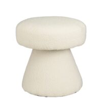 Pouf blanc cassé bois h46xl49xl49cm-Bois-Beige-Mica Decorations