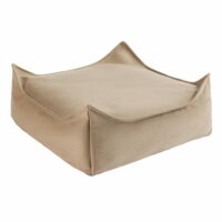 Pouf carré en polypropylène recyclé beige dune 60 x 60 x 20 cm-Polypropylène-Beige-Wigiwama