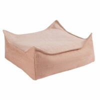 Pouf carré en polypropylène recyclé rose coquillage 60 x 60 x 20 cm-Polypropylène-Rose-Wigiwama