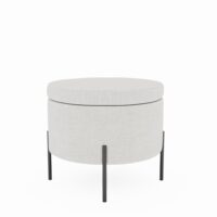 Pouf coffre--Blanc-Potiron Paris