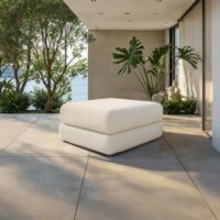Pouf convertible et modulable 1 place en tissu imperméable gris-Tissu-Gris-kimo.