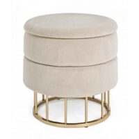 Pouf de rangement beige--Beige-Konte.Design