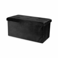 Pouf de Rangement Ottoman L noir--Multicolore-Compactor