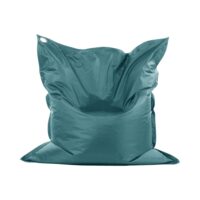 Pouf de sol en polystyrène recyclé 140 x 180 cm bleu canard--Bleu-Cotton Wood