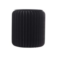 Pouf design en carton plié 35 cm noir--Noir-Ideanature