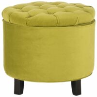 Pouf en bois de chene vert-Bois-Vert-Safavieh