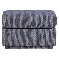 Pouf en bouclé bleu gris--Multicolore-WOOOD