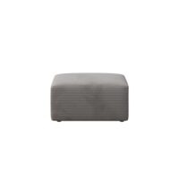 Pouf en polyester gris--Gris-Mesonica