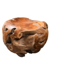 Pouf en racine de teck massif-Teck-Marron-Wanda Collection