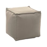 Pouf en tissu beige 45x45 cm-Tissu-Beige-Talamo Italia