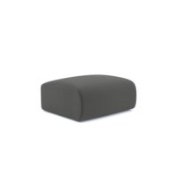 Pouf en tissu bouclette gris graphite-Tissu-Gris-Sia Home