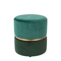 Pouf en tissu vert-Tissu-Vert-White label