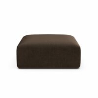 Pouf en velours chocolat-Velours-Marron-Cosmopolitan Design