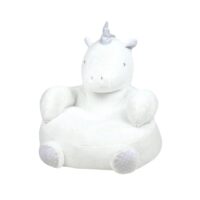 Pouf enfant licorne blanc 45x45cm--Blanc-Douceur d'Intérieur