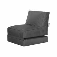 Pouf extérieur uni anthracite avec dossier dépliable 70x80x90--Gris-Sitting Point