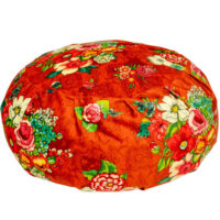 Pouf rond velours
